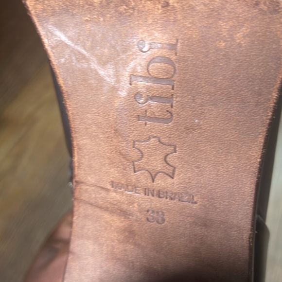 Tibi Leather Patent Contrast Black Booties Block Heels. Zipper Sz 38. Used. - Picture 10 of 10